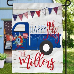 Personalized Garden Flag-4th of July Flag-Patriotic Garden Flag-Farmhouse Decor-Yard Decor-Outdoor Decor-Garden Flag