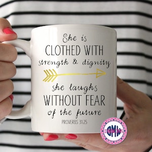 Scripture Coffee Mugs-Coffee Mugs-Proverbs Woman-Proverbs 31-Bible Verse Mug-Coffee Mug