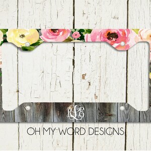 Monogram Car Tag Set-personalized License Plate-monogram Car Tag ...