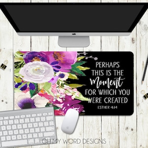 Desk Mat-Desk Mat-Over Sized Mouse Pad-Neoprene Desk Mat-Mouse Pad-Desk Accessories-Monograms-Scripture-Bible Journal