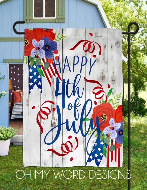 Personalized Garden Flag Patriotic Garden Flag Welcome Etsy
