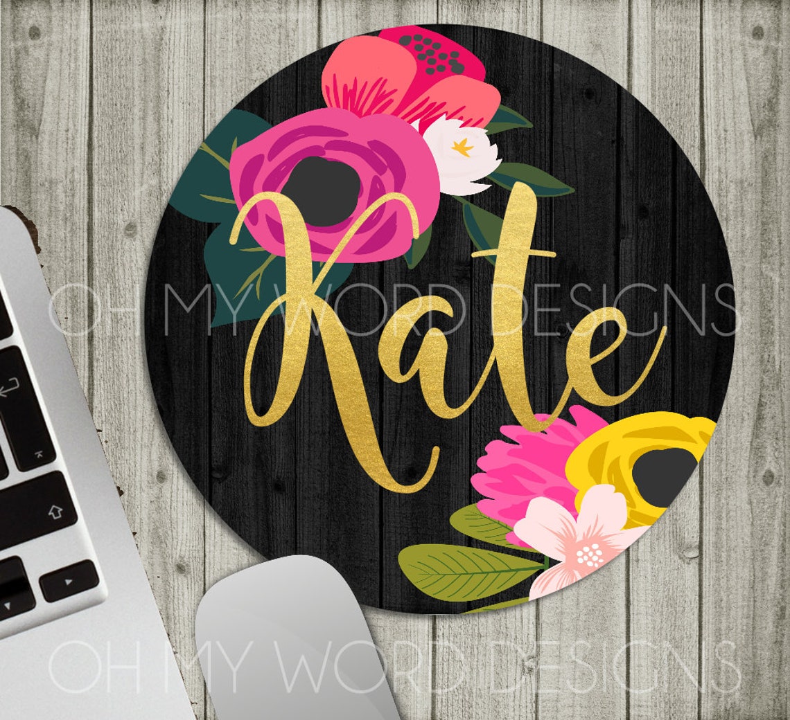 Personalized Mouse Padmonogram Mouse Paddesk Etsy