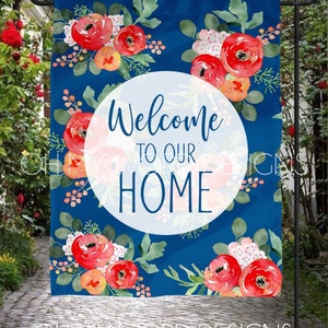 Personalized Garden Flag-Welcome Flag-Welcome Friends-Cottage Chic-Farmhouse Decor-Yard Decor-Outdoor Decor-Garden Flag