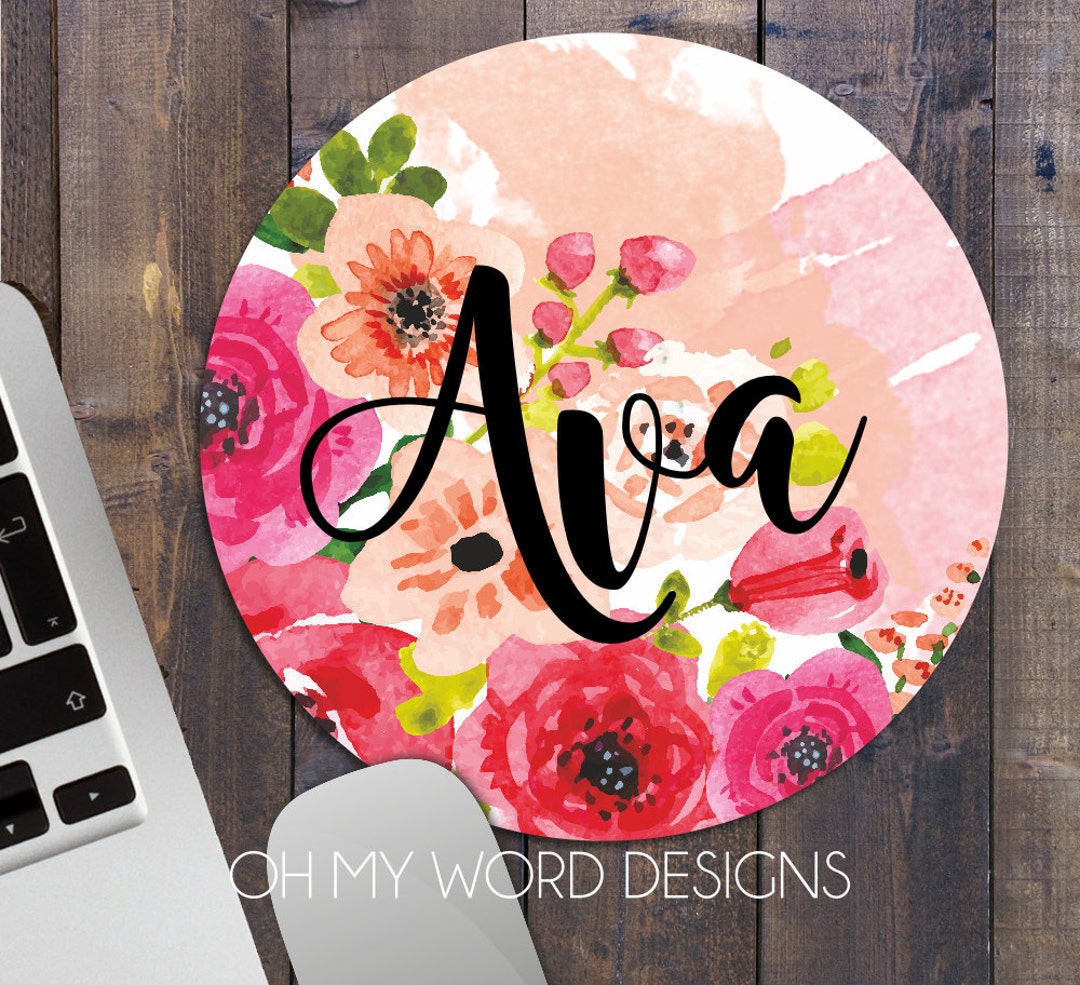 Personalized Mouse Padround Mouse Padmonogram Mouse Paddesk