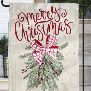 Christmas Flag-Personalized Garden Flag-Welcome Flag-Farmhouse Garden Flag-Christmas Decor-Farmhouse Decor-Yard Decor-Outdoor Decor