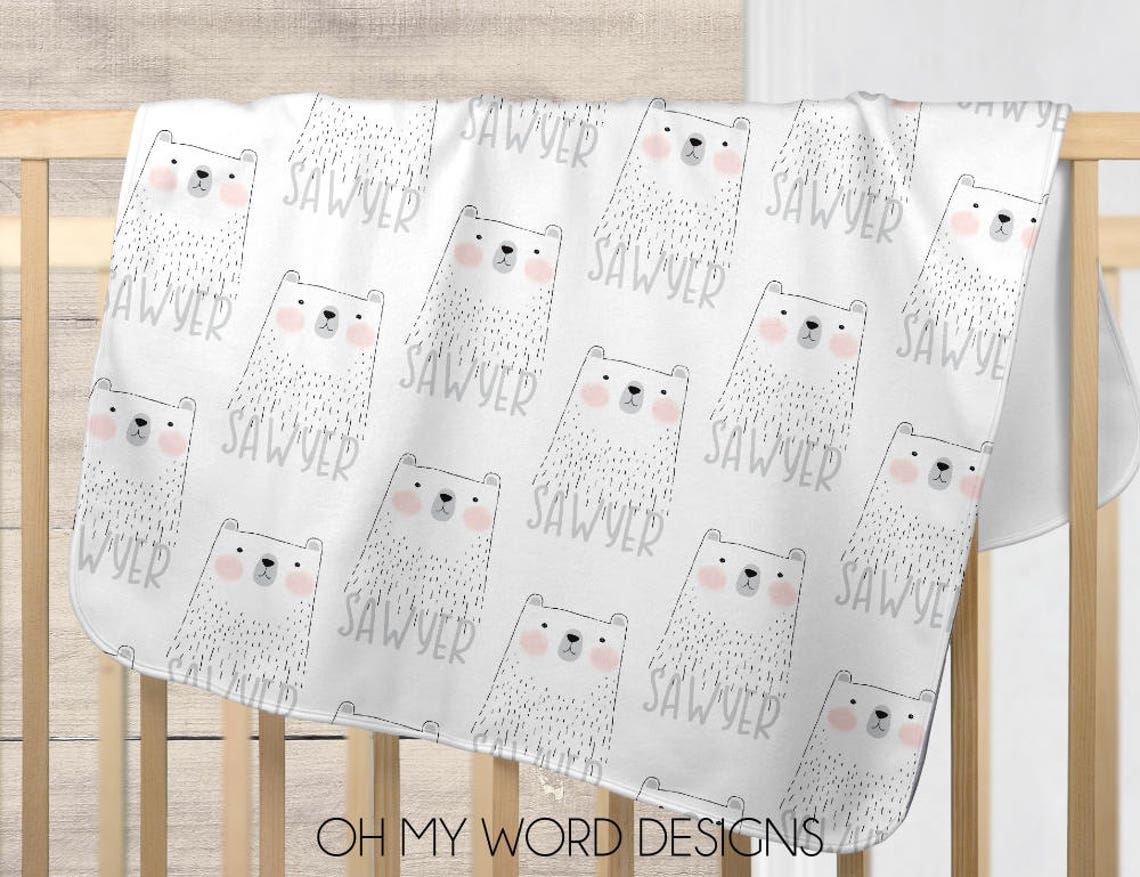 Personalized Baby Blanketfleece Baby Blanketmonogram Baby Etsy