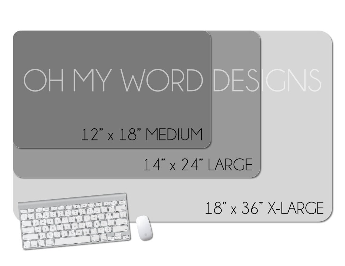 Over Sized Personalized Desk Matdesk Matover Sized Mouse Etsy