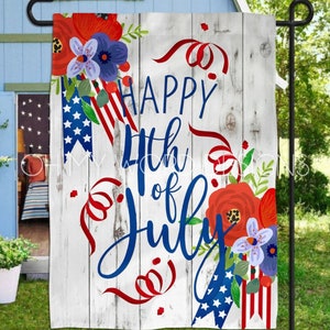 Personalized Garden Flag-Patriotic Garden Flag-Welcome Flag-Welcome Friends-4th of July-Farmhouse Decor-Yard Decor-Outdoor Decor
