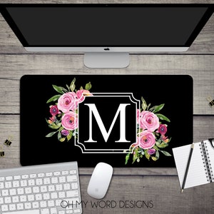 Personalized Desk Mat-Desk Mat-Over Sized Mouse Pad-Neoprene Desk Mat-Mouse Pad-Desk Accessories-Monogram Desk Mat-Gifts for Her