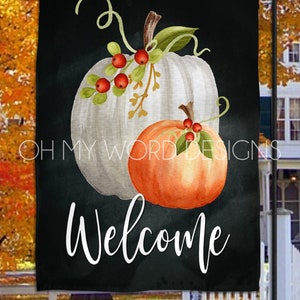 Personalized Garden Flag-Welcome Fall Garden Flag-Welcome Flag-Farmhouse Garden Flag-Harvest Flag-Farmhouse Decor-Yard Decor-Outdoor Decor