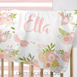Personalized Baby Blanket-Fleece Baby Blanket-Monograms-Receiving Blanket-Crib Blanket-Children's Blanket-Swaddle Blanket