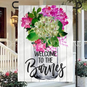 Personalized Garden Flag-Welcome Flag-Welcome Friends-Cottage Chic-Farmhouse Decor-Yard Decor-Outdoor Decor-Garden Flag