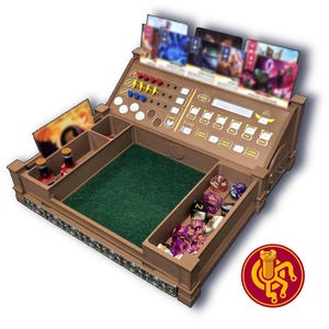 Daggerheart™ Compatible Player Tracker Board – 3D Printed Station for TTRPG with Dice Tray, Token Slots, Card Holder & Storage