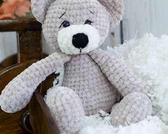 Bear Crochet Pattern, Amigurumi Plush Teddy Bear Tutorial (PDF Download)