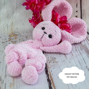 Bunny Crochet Pattern: Amigurumi Rabbit Snuggler (PDF Pattern, English, 11  inches