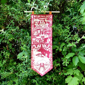 Folklore Landscape Screen Print Wall Hanging