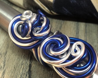 Zeta Phi Beta Inspired Wire Wrapped Long Statement Rings, Aluminum Custom Rings