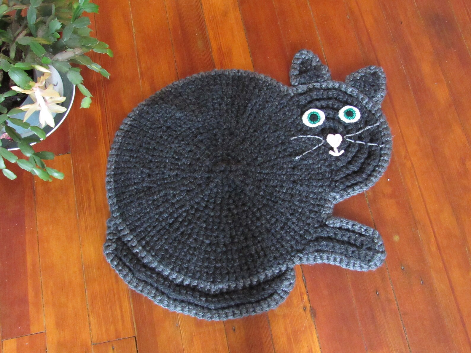 Handmade Crocheted Cat Rug//playroom Rug//nursery Etsy