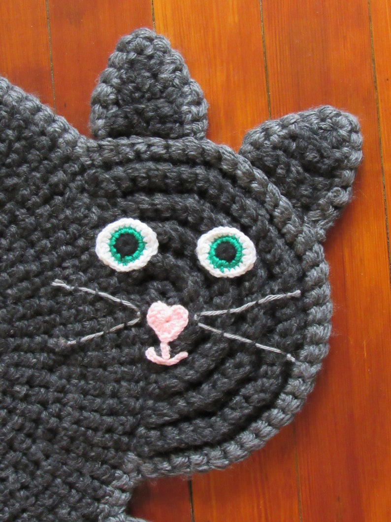 Handmade Crocheted Cat Rug//playroom Rug//nursery Etsy