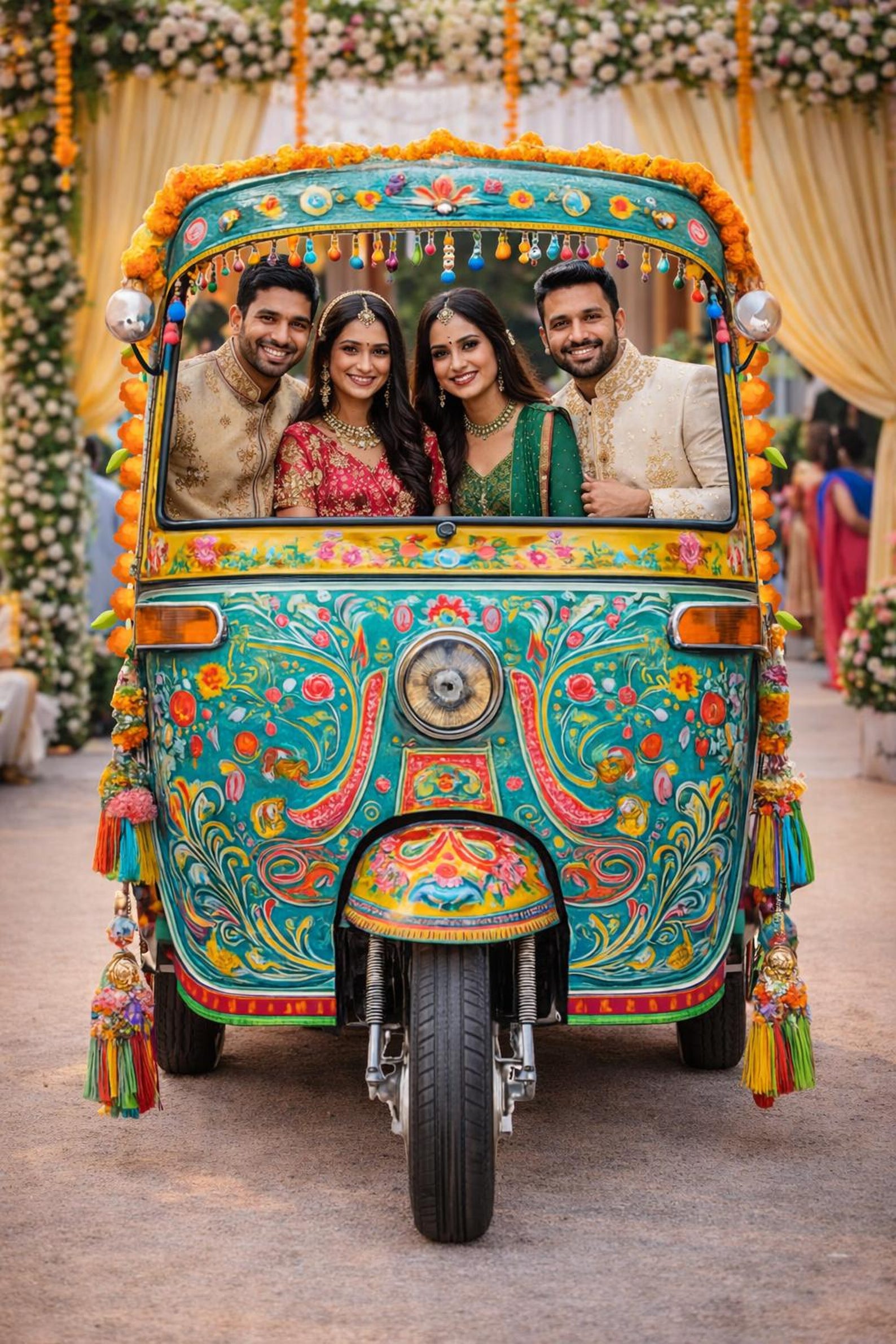 Desi Rickshaw Photobooth Frame | Wedding Decor (PNG) - Etsy