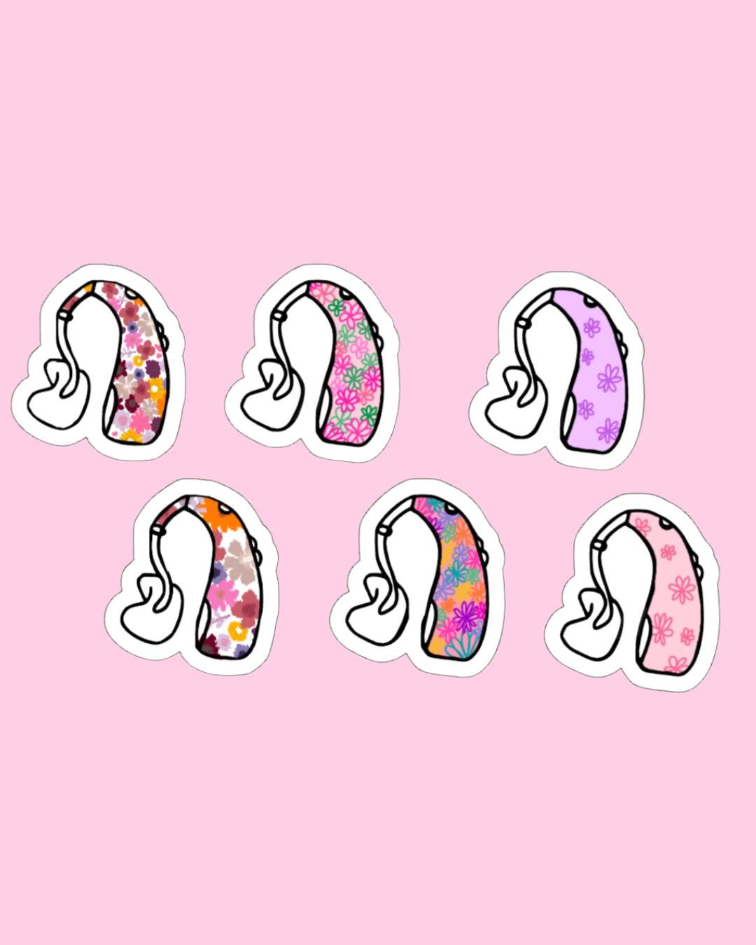 Floral Hearing Aid Stickers; Audiology Sticker; Graduation Gift - Etsy