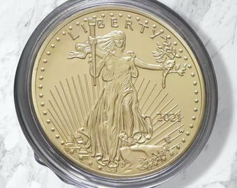 2021-2024 USA Bald Eagle 50 Dollar 1oz Gold Plated Coin