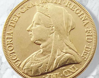 オーストラリア1893年 ビクトリア女王 ソブリン 金貨 1893 Queen Victoria Sovereign British Coin Gift Item for Collector