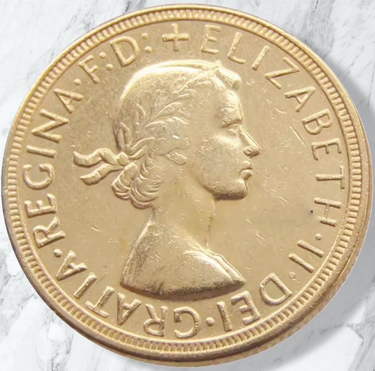 1957-1968 Queen Elizabeth Sovereign Gold Plated Coin - Etsy