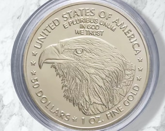 3x 2023/2022 USA Bald Eagle 50 Dollar 1oz Gold Plated Coin