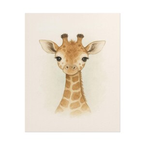 Baby Giraffe Nursery Art Print / Safari Animal Poster / Gender Neutral Nursery Wall Decor / Jungle Theme Room