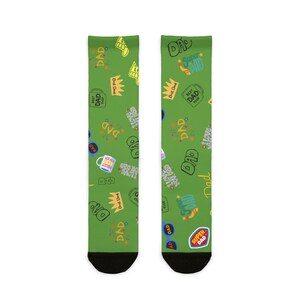 Fun and Colorful Sublimation Crew Socks for Dads - Perfect Gift for Father&#39;s Day, Birthdays, and Everyday Use