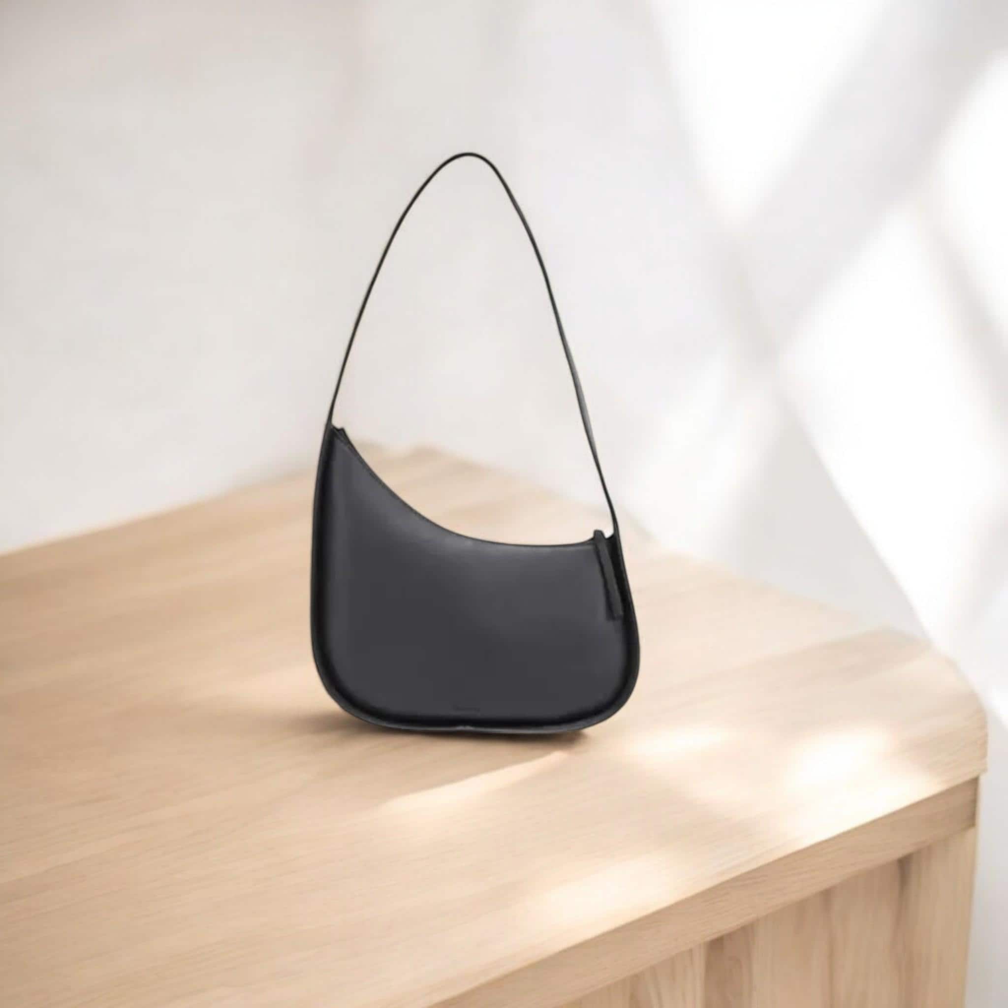 White Half Moon Shoulder Bag