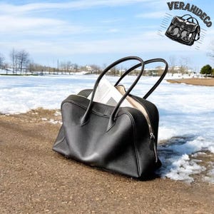 Umhängetasche aus weichem Leder - Klassische Minimalistische Damentasche - Große Schultertasche für Frauen - Eleganter Arbeitsbeutel - Reisehandtaschengeschenk