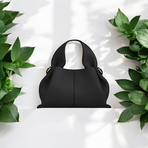 Numero Top Griff Ledertasche für Damen - Echtleder Geldbörse mit Riemen & Magnetverschluss - Strukturierte schicke Handtasche - Geschenk für Sie