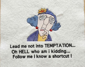 Grappige vrouw citaat borduurontwerp, gekke oma gezegde, hilarische oude dame, machineborduurbestanden