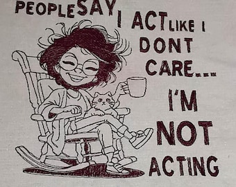 Ik doe geen grappige quote machineborduurontwerp, sarcastische vrouw, digitale PES zomertijdbestanden