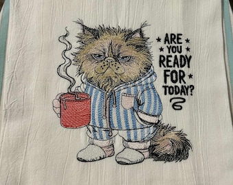 Grappige knorrige kat borduurwerk ontwerp humoristische kat citaat patroon geestige dier ontwerp sarcastische kat zeggen Stitch bestanden digitale download PES zomertijd