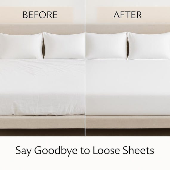Grace Linen Zipper Fitted Sheet King Size 78X80  - Includes 2 Zip On Sheets +1 Bottom Fitted Base Fit S 10 Deep Pocket Zip Sheets Easy Change 600 Tc Cotton