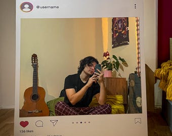 MS Paint Inspired Retro Mirror – Handmade Colorful Wall Art, Funky Pixel Aesthetic Decor