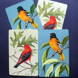 4 Orioles Vintage Playing Cards, 2 of each