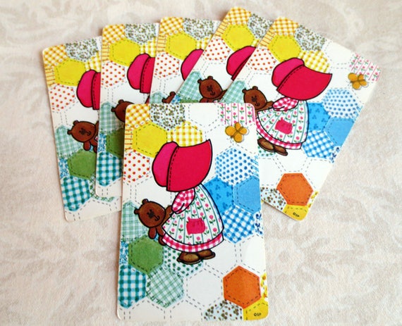 6 Holly Hobbie Style Patchwork Vintage Playing Cards Etsy