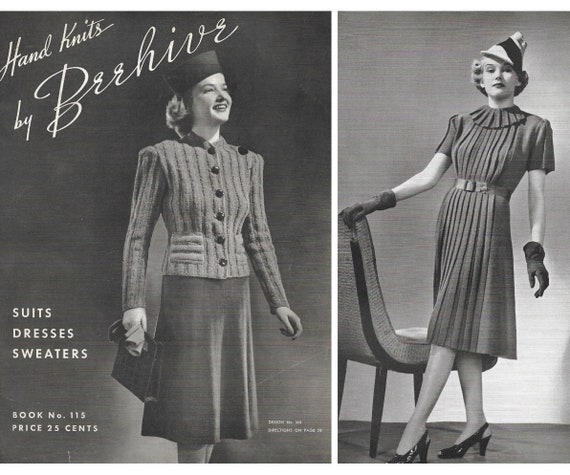 Vintage 1930s Knitting Pattern Booklet | 1939 Patons & Baldwins Handknits by Beehive Book 115 | Dresses Suits Sweaters | 30s Knits | PDF - Etsy Vintage 1930s Knitting Pattern Booklet | 1939 Patons & Baldwins Handknits by Beehive Book 115 | Dresses Suits Sweaters | 30s Knits | PDF - Etsy