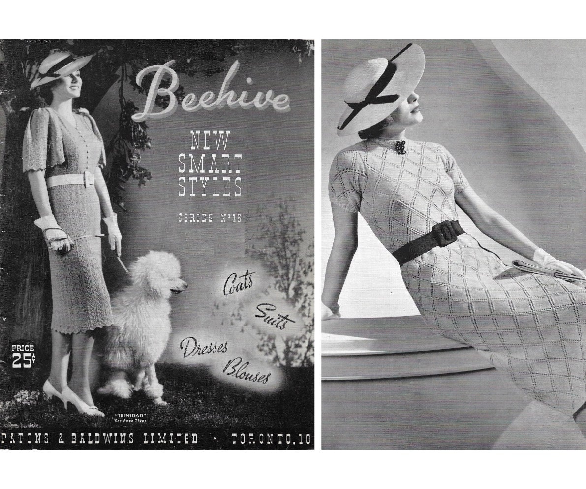 30 Best 1930s Style Crochet Patterns for Vintage-Inspired Makes 14 Beehive New Smart Styles No. 16, Mid-1930s Pattern Book