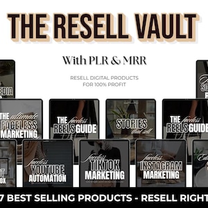 Faceless Digital Marketing Bundle, Resell Rights, Done For You Products, Passive Income, Aesthetic Digital Marketing, MRR Templates, PLR