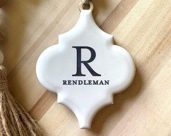 Personalized Christmas Ornament, New Home, First Christmas Married, Mr and Mrs Ornament