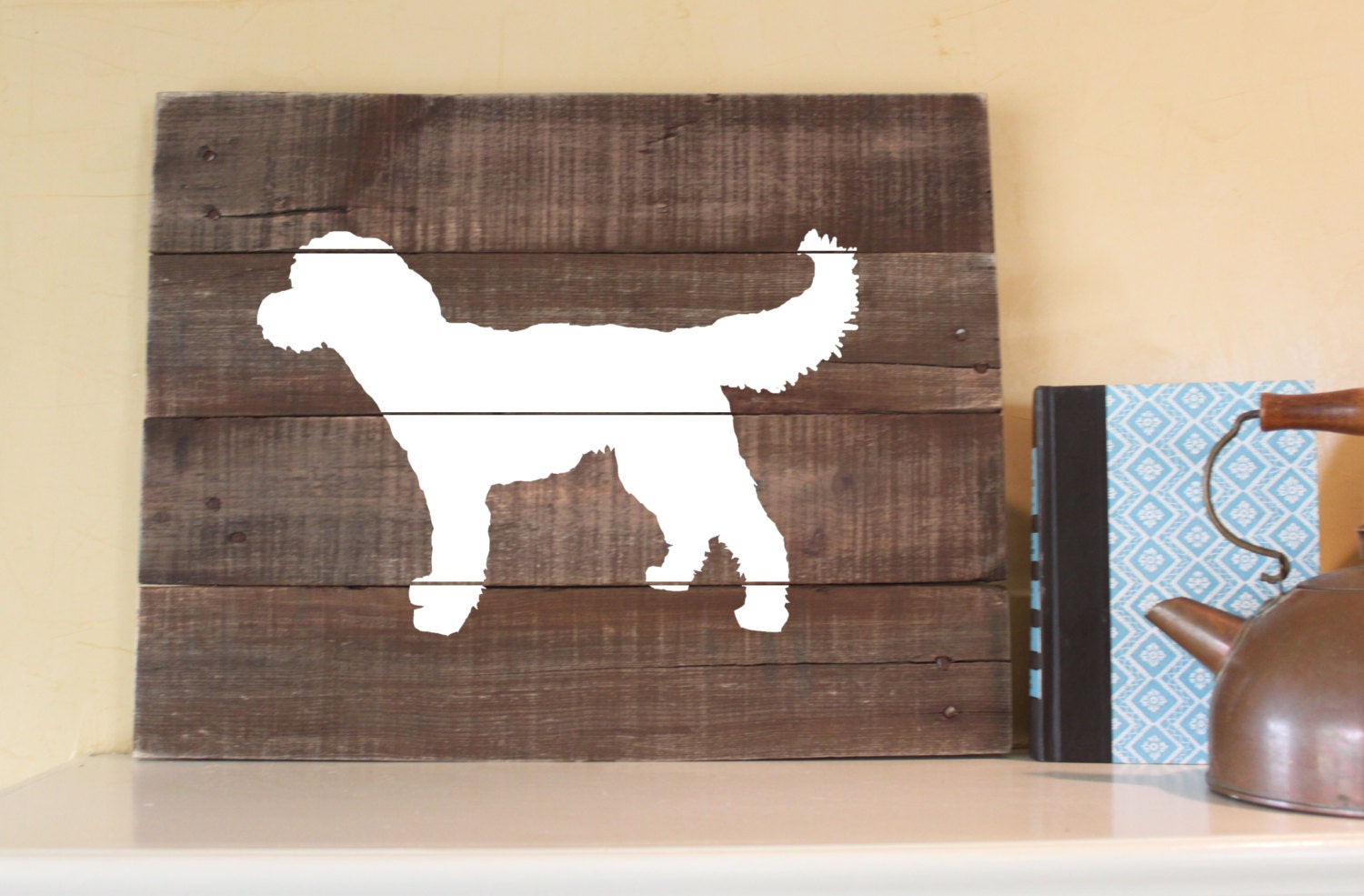 Goldendoodle Wood Sign Reclaimed Wood Sign Goldendoodle Art Etsy