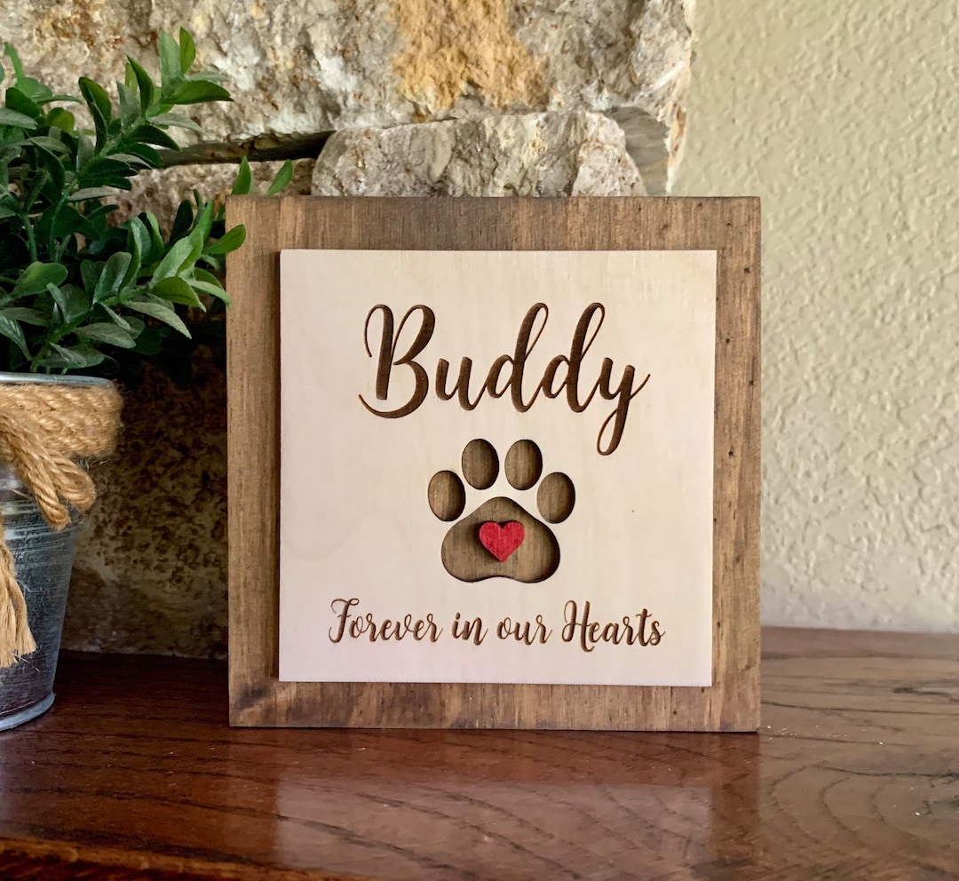 Picture of Custom Engraved Pet Memorial Sign - Etsy