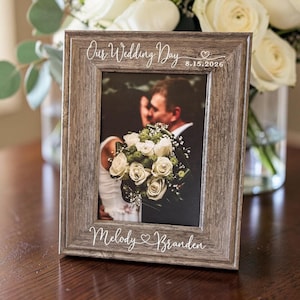 Personalized Wedding Photo Frame | Custom Couple Frame | Anniversary Gift | Wedding Date Frame | Engagement Gift