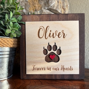 Custom Engraved Pet Memorial Sign, Cat Memorial, Dog Memorial image 3