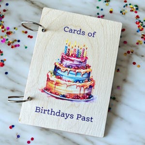 UV Printed Wood Card Keeper: Keepsake Storage Box